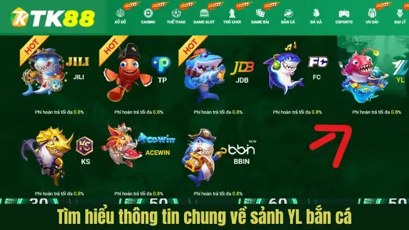 Tìm hiểu thông tin chung về sảnh YL bắn cá